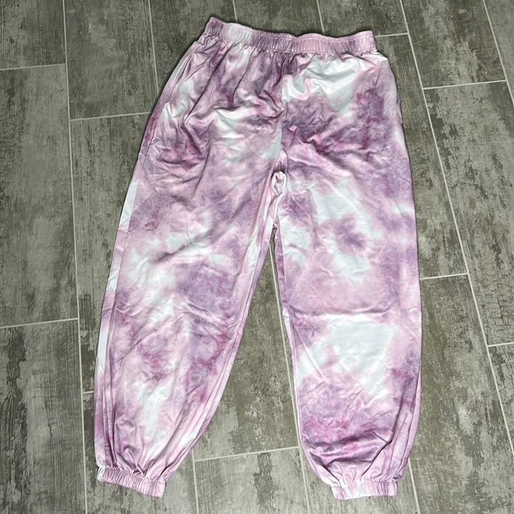 Women's Active Elastic Waist Baggy Tie-Dye Sweatpants Joggers Lounge